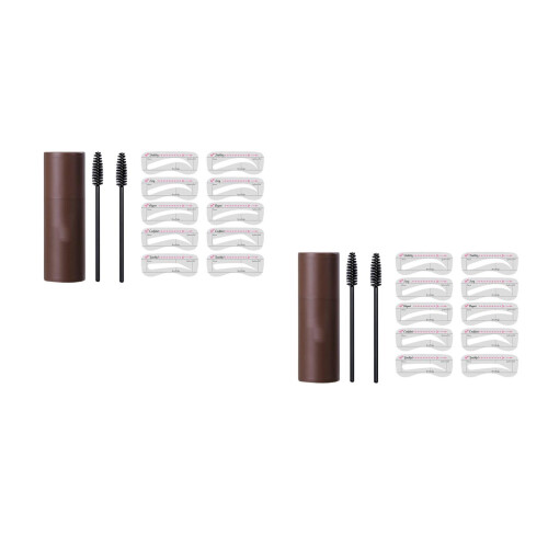 2Ensembles Pochoirs Sourcils En PP Marron Usage Compact