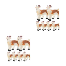 12Pièces Figurines Animaux De Ferme Multi Couleurs Miniatures En PVC