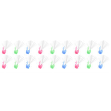 48Pièces Anneaux Lumineux Enfants LED Fibre Couleurs Variées