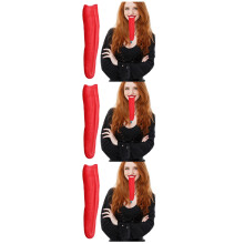 3Pièces Jouets Faux En Caoutchouc Rouge Pour Décorations Halloween