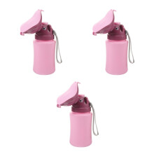 3Pièces Urinal Portable Rose Pour Bébé En ABS Pot Pot De Voyage