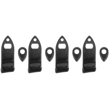 4Pièces Repose-Pouce Saxophone Plastique Noir Antidérapant Alto Tenor