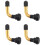 4Pcs Tyre Valves Stem Right Angle Snap-in Rubber Brass 2