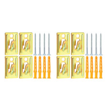 8Pièces Fixation Chauffe- Mural Kit Acier Anti-Chute