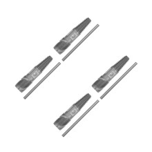 4Ensembles Extracteur Vis Cassées Double Tête Acier Inoxydable Argenté