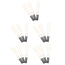 15Paires Baguettes Percussion Bois Noires Solides Et Portables