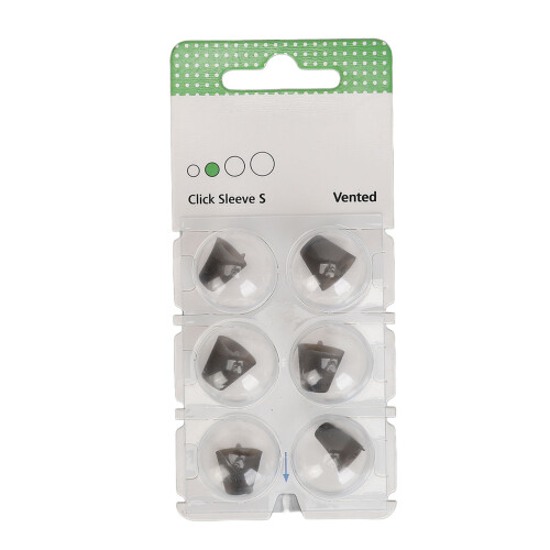 6pcs Click Sleeve Set, Silicone, Black S 1