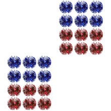 24Pièces Pom Poms Cheerleader Pliables Accessoires Colorés Pour