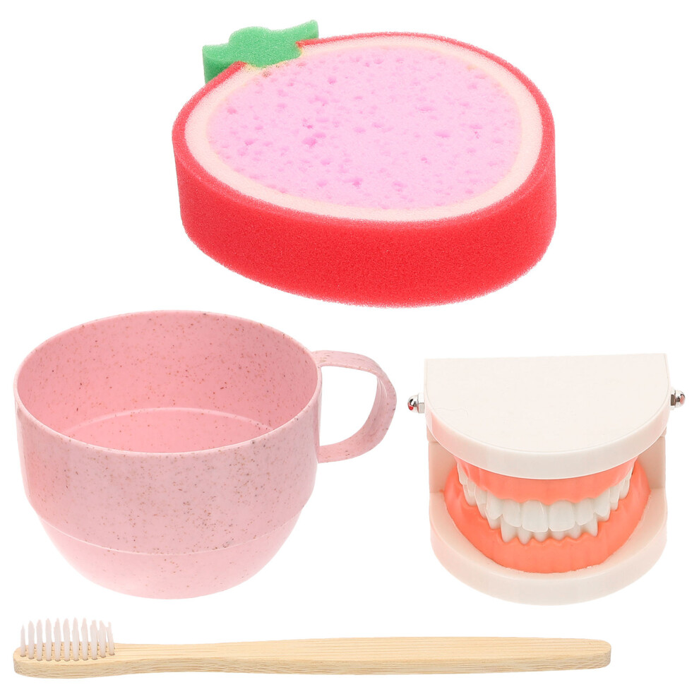 Aboofan 1Set Kids Teeth Brushing Teaching Model Set With Sponge And Toothbrush