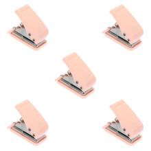 5Pcs Durable Pink Office Stapler Small Portable Stapler for Students