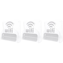 3Pièces Enseignes WiFi Acryliques Transparentes Pour Café Et