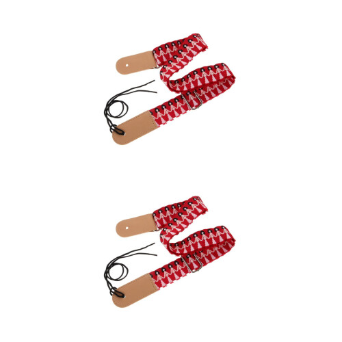 2Pièces Sangles Ukulélé Réglables Double Cuir Durable