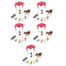 5Sets Assorted Farm Toys Horse Stable Playset Durable Safe