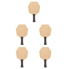5Pièces Raquettes Tennis De Table Hexagonales Bois Multi Usage Sport