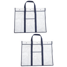 2Pièces Sac Pour Outils De Peinture Bleu En PVC Avec Rangement Séparé