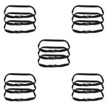 15Pcs Black Versatile Baby Safety Straps for Stroller and High Chair