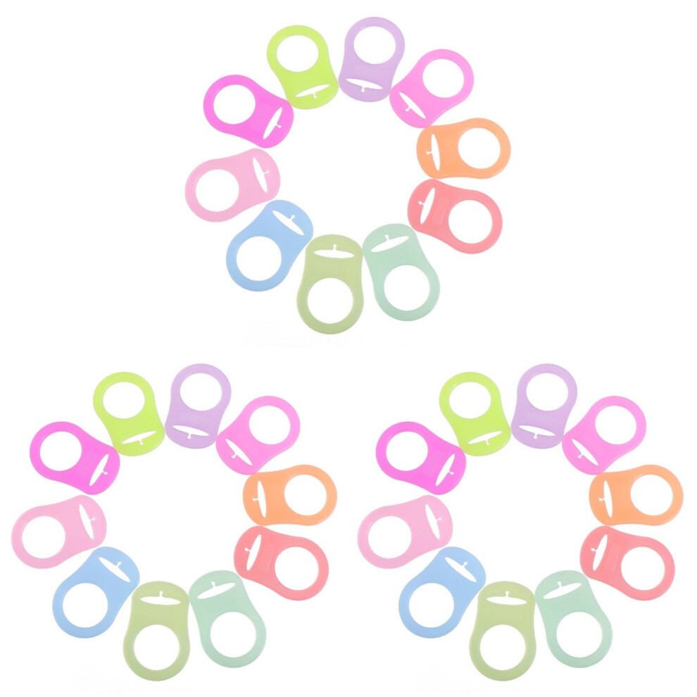 30Pcs Silicone Baby Pacifier Holder Clips Assorted Colors Iplusmile
