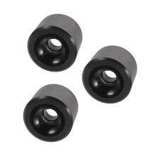 3Pcs Black PU Skateboard Wheels Replacement Roller Skates Accessories