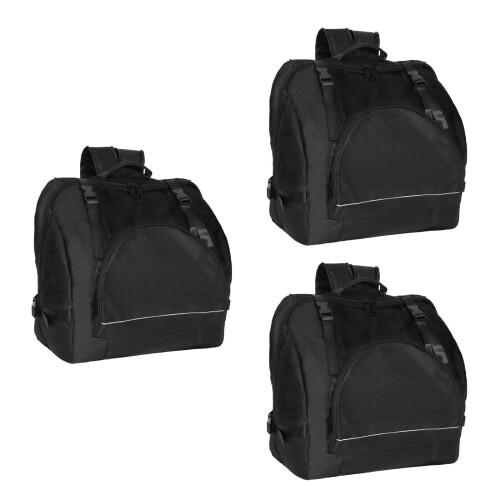 3Pièces Sac À Accordéon Oxford Noir Résistant Ajustable