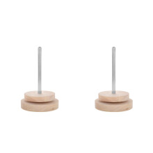 2Pièces Porte- En Bois Beige Tournant Pour Crochet Tricot