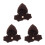 3Pcs Coffee Mini Knitted Romper for Plush Toys Soft Doll Clothes 1