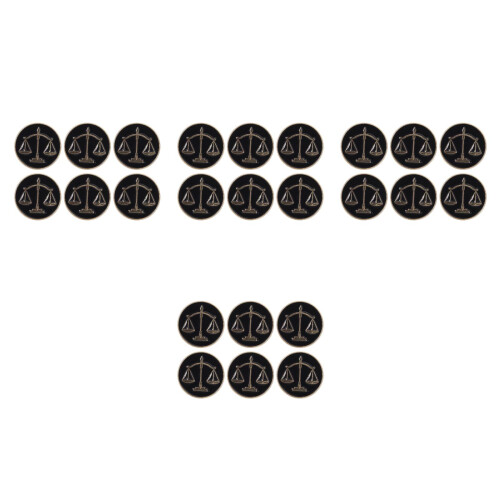 24Pièces Épingles Broche Justice Métal Pour
