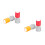 4Pcs Guitar Aids Stamp Plastic Chord Assistant Green Orange Set 1
