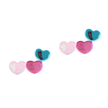 6Pièces Sacs Cœur Pailleté Enfants Multicolores Sac Bandoulière