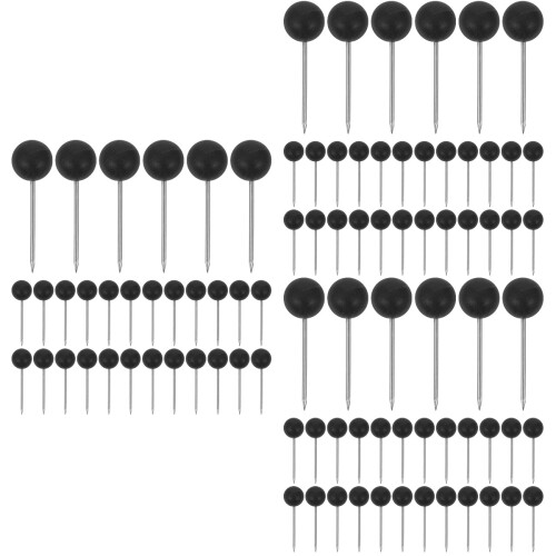 Black Drawing Pins for Cork Boards and Craft Projects