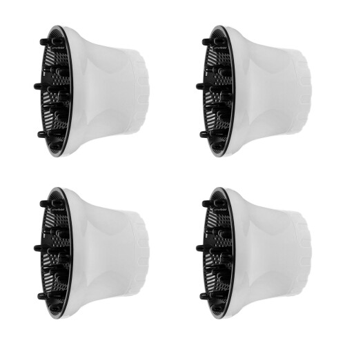 4Pcs Adjustable Hair Dryer Diffuser for Curly Hair Salon Use in White
