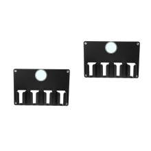 2Pcs Wall Mounted Electric Hair Clipper Bracket Black for Hair Salon