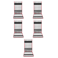 5Pièces Carnets De Score Golf PU Noir Compact Stylé