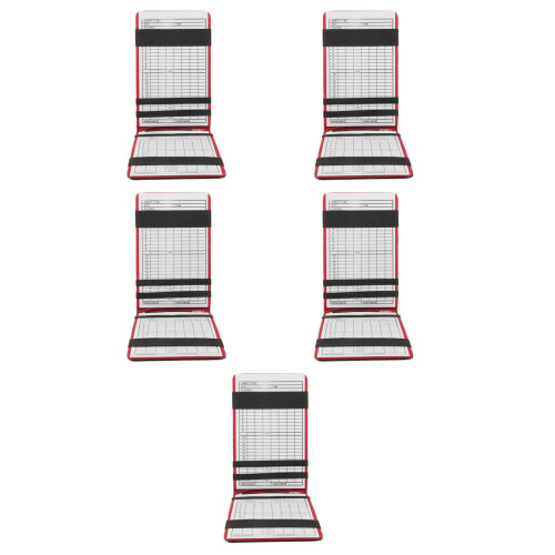 5Pièces Carnets De Score Golf PU Noir Compact Stylé