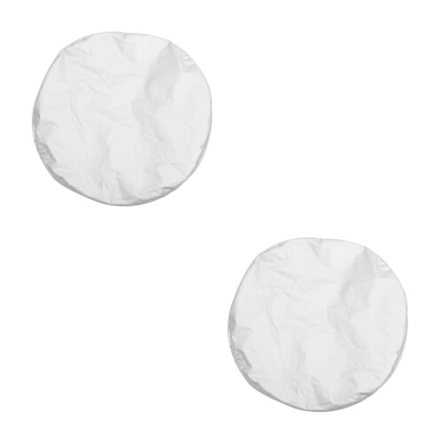 2Pcs Car Spare Tyre Covers Silver Waterproof Uv Protectors Durable