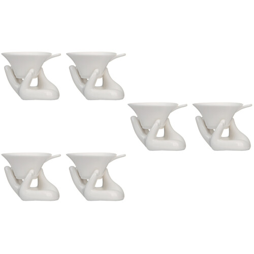 6Sets Ceramic Tea Strainer with Holder for
