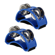 2Pièces Tambourines Pieds Enfants Instrument Percussion Plastique