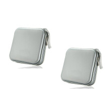 2Pcs Silver Plastic Cd Organizer 40 Disc Wallet Storage Case