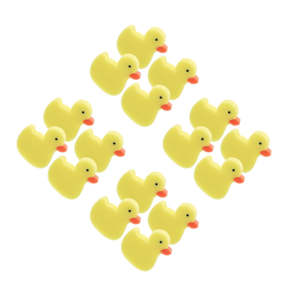 16Pcs Duck Shaped Bath Sponges Gentle Body Wash Sponge For Kids Yellow Iplusmile