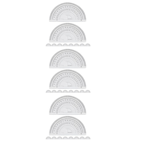 45Pcs Thick Plastic Protractor 180 Degree for Accurate Angle Measuring