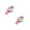 2Pcs Adorable Pink Kids Watch Flower Pattern Durable Quartz Gift 1