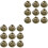 40Pcs Polished Brass Brown Hand Bells Ergonomic Handle for Parties 1