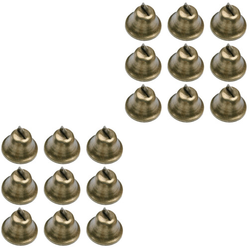 40Pcs Polished Brass Brown Hand Bells Ergonomic Handle for Parties