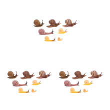 21Pièces Escargots Interactifs Plastique Décorations Aquarium