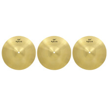 3Pcs Golden Brass Drum Set Crash Cymbals Metal Jazz Drum Supplies
