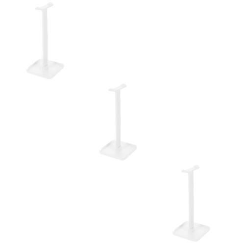 3Pcs White Plastic Headphone Holder Stand for Desktop Use