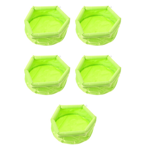 5Pièces À Pieds PVC Gonflable Vert, Portable Et Pliable