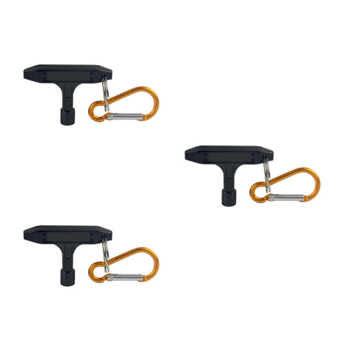 3Pcs Portable Drum Keys Black Metal Drum Adjustment Tools for Drummers