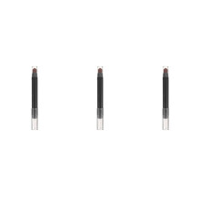 3Pcs Portable Silver Eye Makeup Stick with Dual-Ended ABS Brush