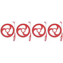 4Sets Kids Educational Rolling Circle Toy Red Plastic Balance Trainer