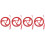 4Sets Kids Educational Rolling Circle Toy Red Plastic Balance Trainer 1